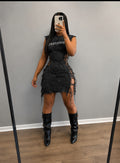“Dark Angel” Distressed Dress