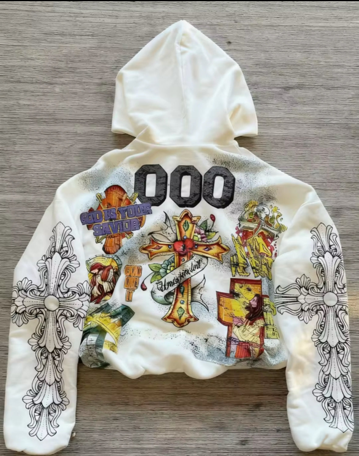 STRAYANGELS CROPPED HOODIE