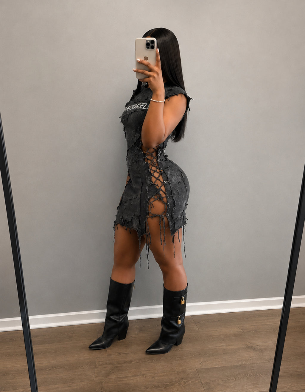 “Dark Angel” Distressed Dress