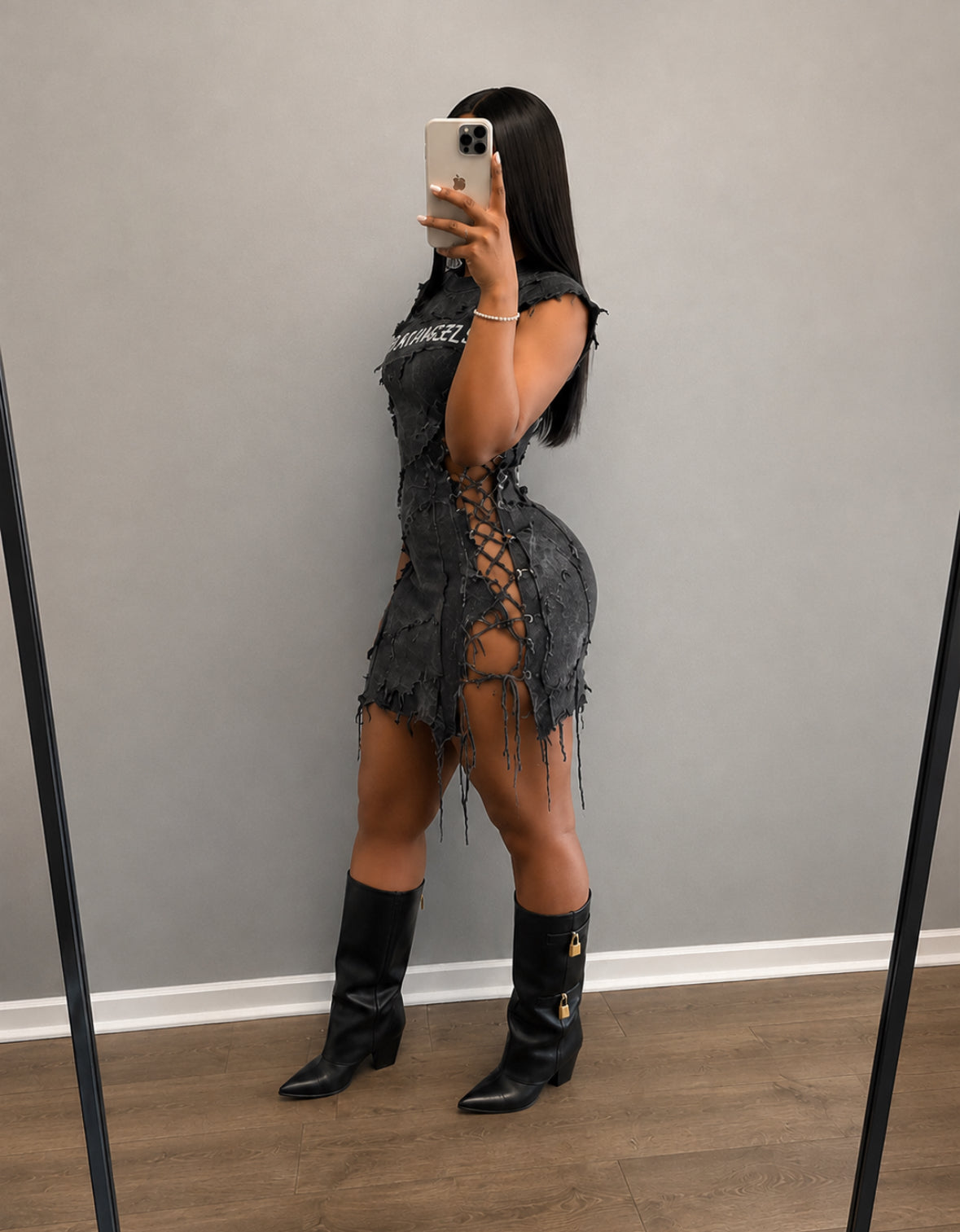 “Dark Angel” Distressed Dress